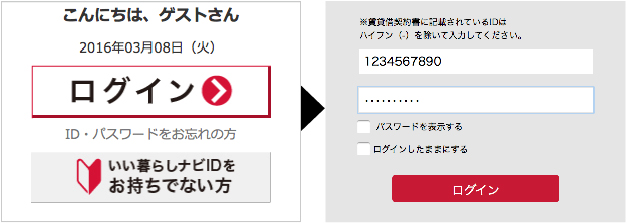 ログイン方法について